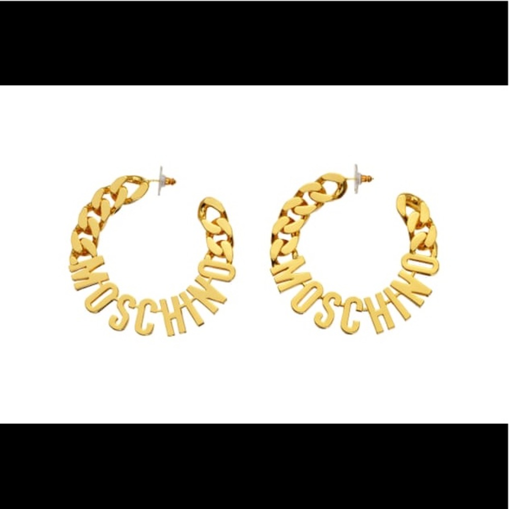 H&M x Moschino gold plated earrings